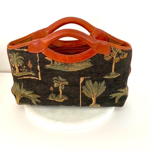 Vintage Tommy Bahama Leather Bag - Picture 1 of 8